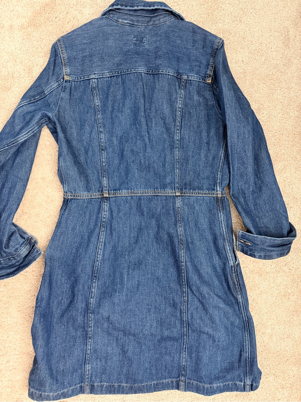 Levi's Classic Blue Denim Button-Front Long Sleeve Dress - Picture 5 of 5